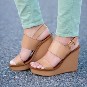 Tory Burch Shoes | Tory Burch Lexington Wedge Dulce de Leche Size 7